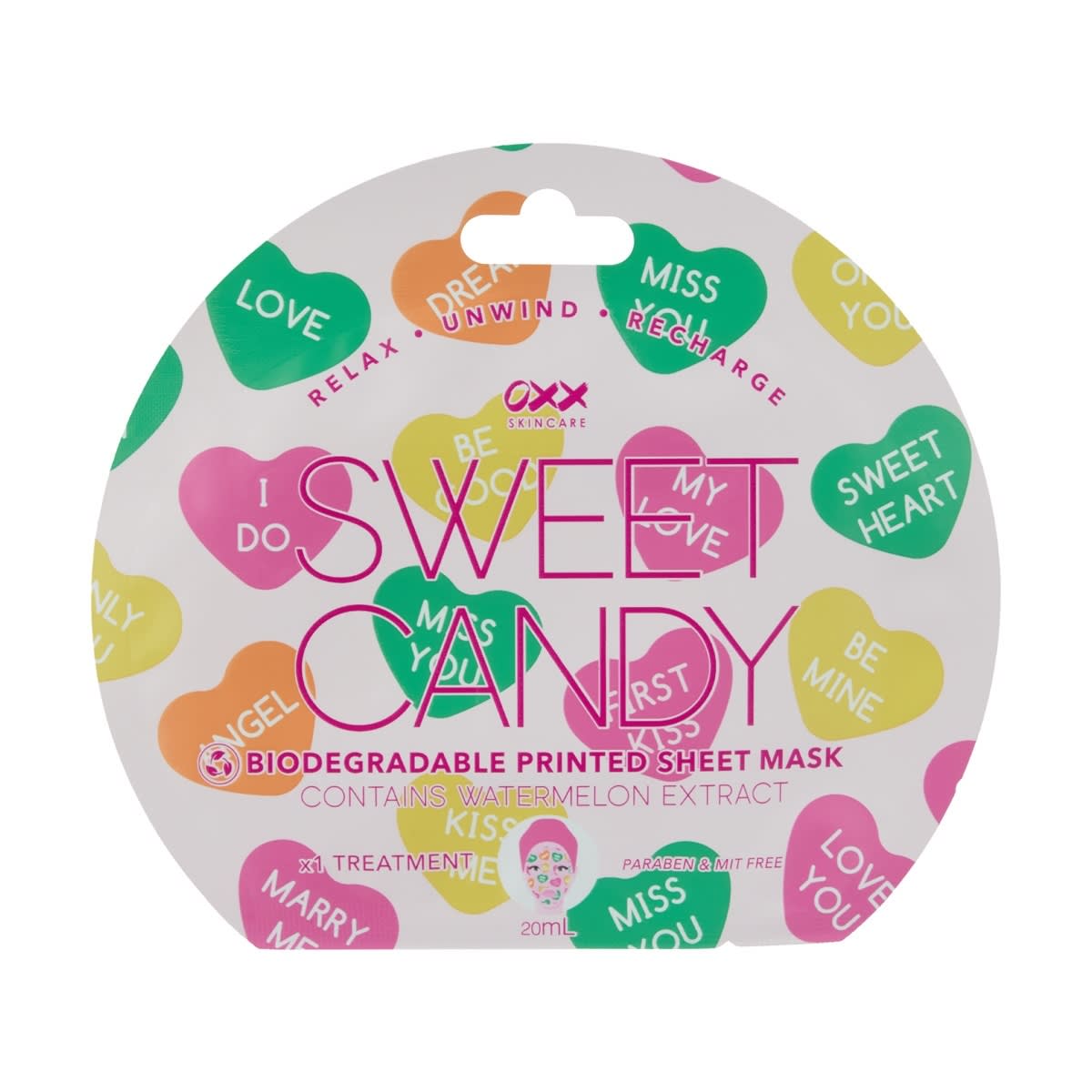 OXX Skincare Sweet Candy Printed Sheet Mask 20ml - Watermelon Extract