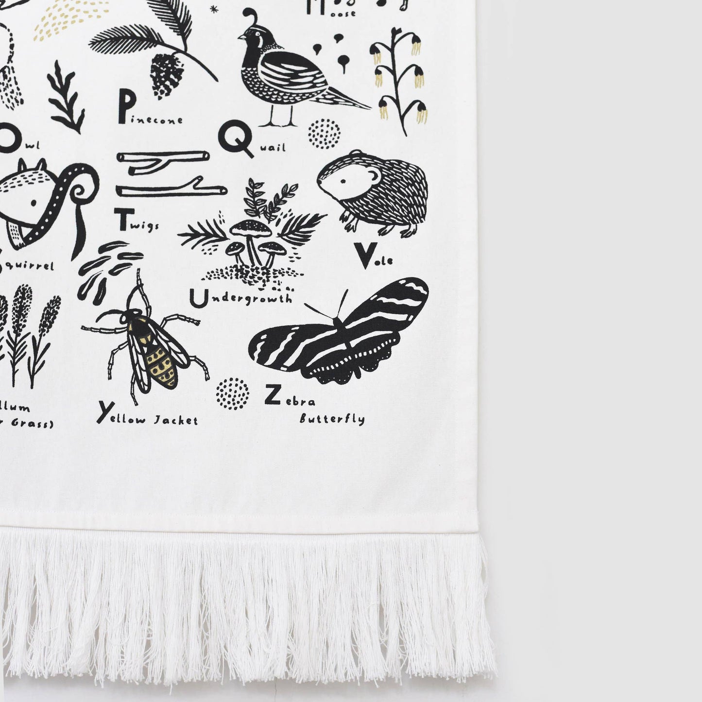 Wee Gallery Woodland Alphabet Printed Tapestry Baby Toys Baby Gifts Idea for 0m+