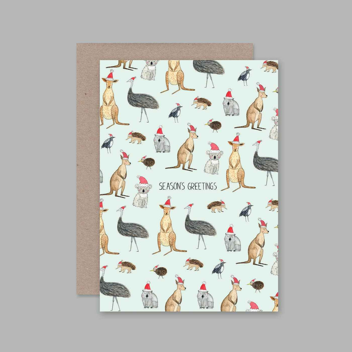 Season's Greetings Greeting Card by AHD Paper Co Christmas Card Christmas Collection