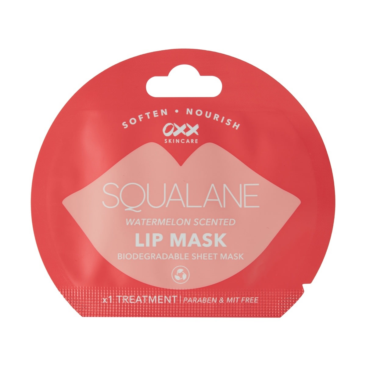 OXX Skincare Lip Sheet Mask - Squalane & Watermelon Scented