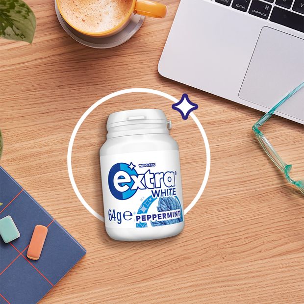 Wrigley's Extra White Peppermint Sugar Free Bottle - 64g