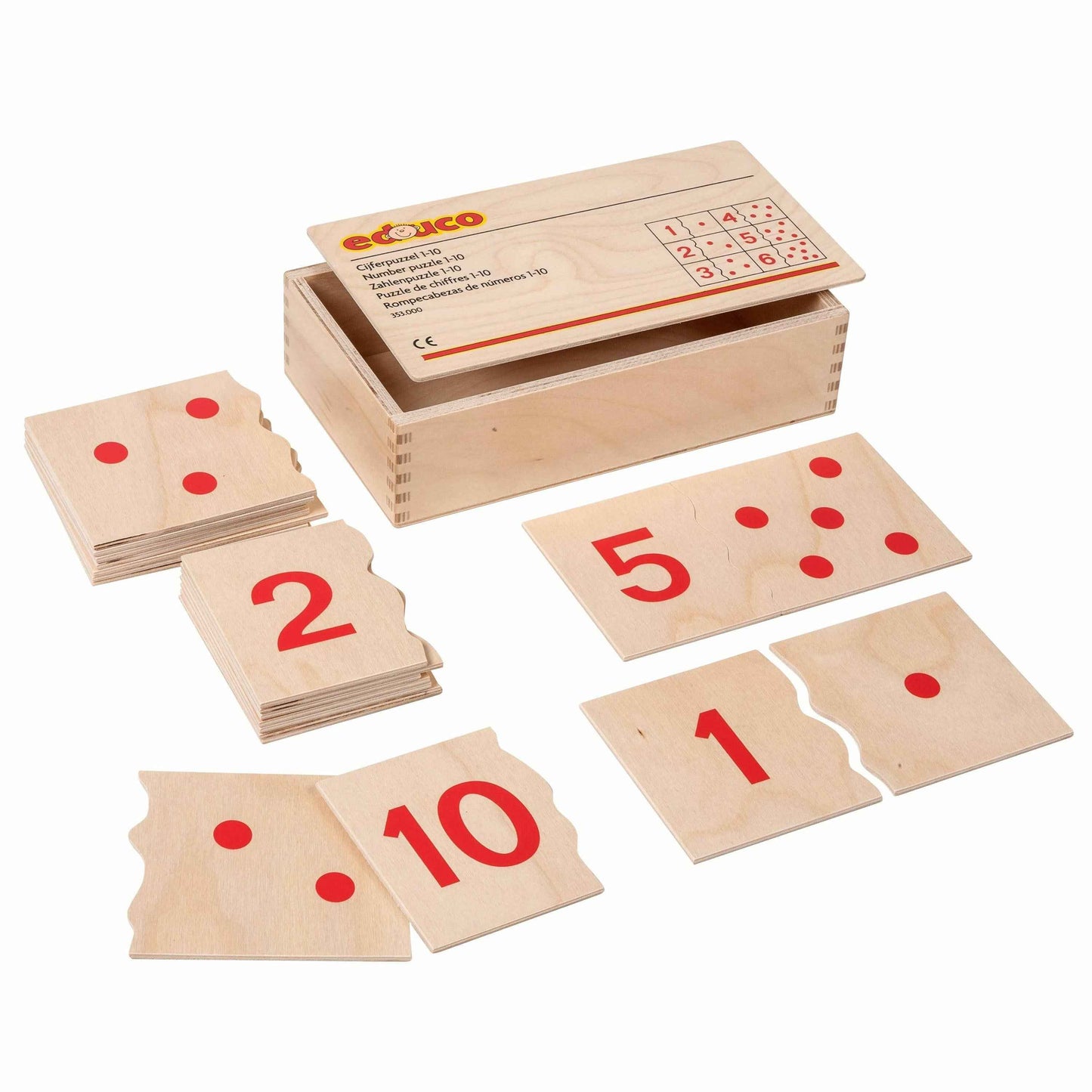 Educo Number 1-10 Puzzle Early Math Games for Kids Cognitive STEM Toys 3yrs+