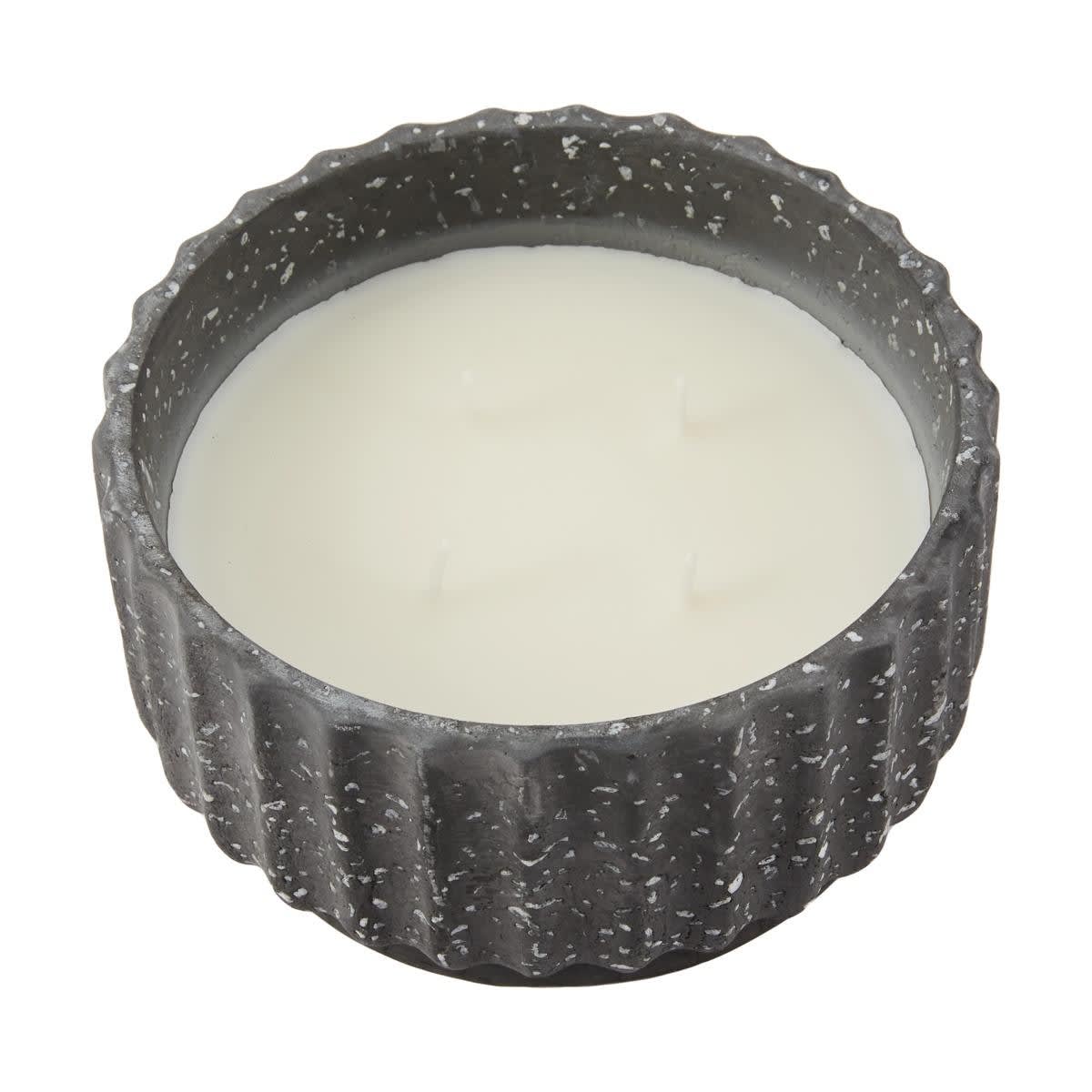 Caramel & Vanilla Black Terrazzo Wave Candle