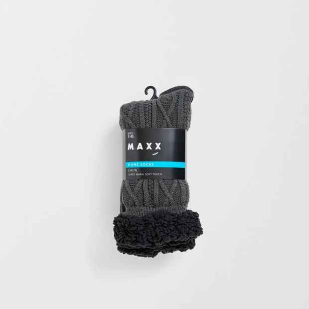 Sherpa Lined Knit Crew Socks