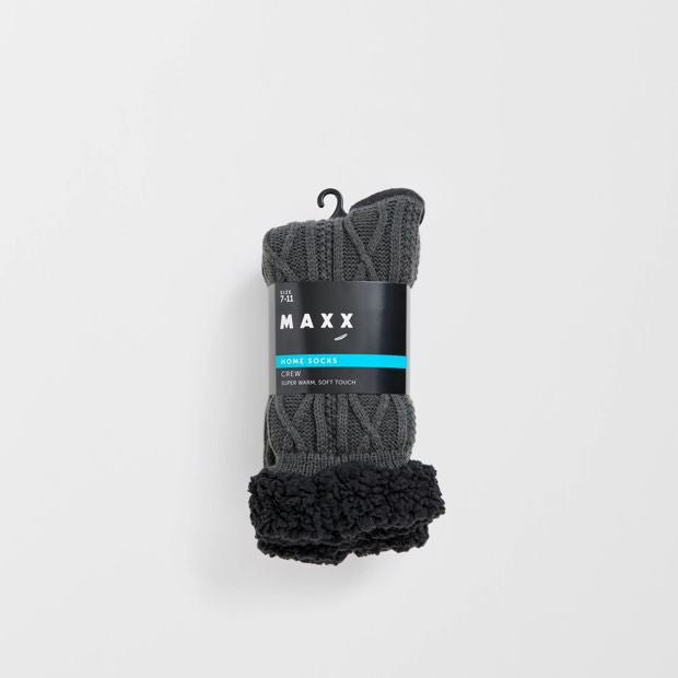 Sherpa Lined Knit Crew Socks