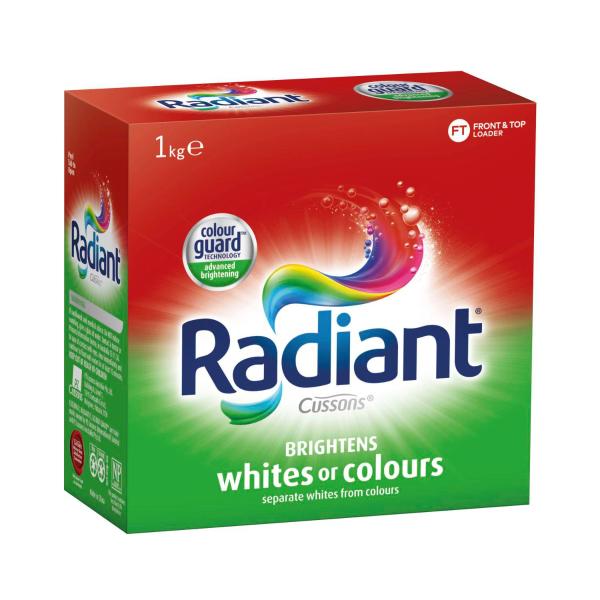 RADIANT LAUNDRY POWDER WHITES & COLOURS 1KG