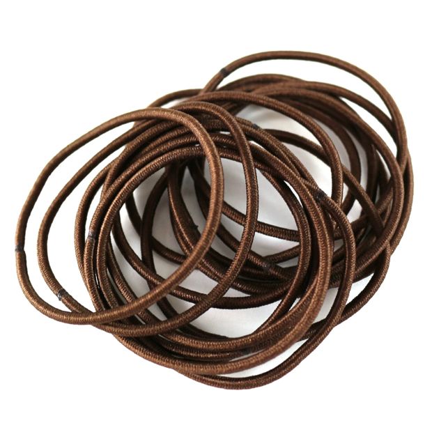 16 Pack Brown Snagless Elastics - Anko
