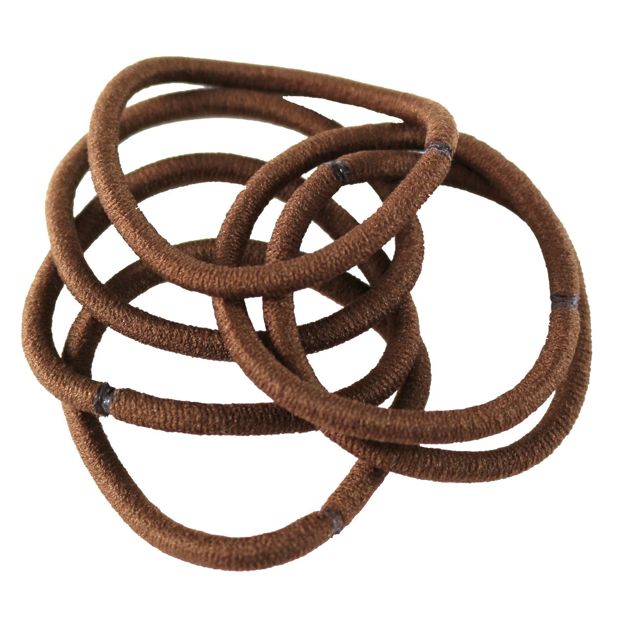 10 Pack Brown Thick Snagless Elastics