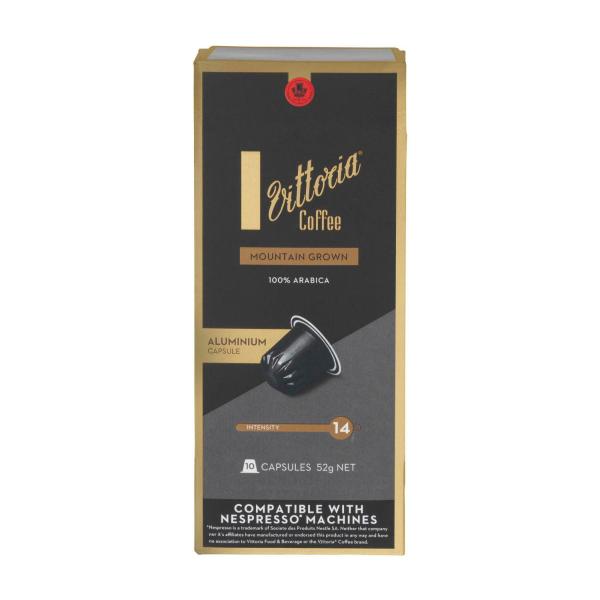 VITTORIA MOUNTAIN GROWN NESPRESSO COMPATIBLE COFFEE CAPSULES 10 PACK