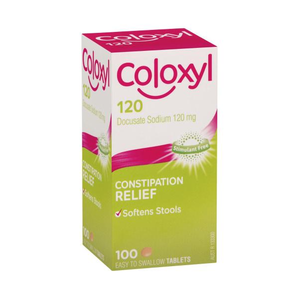 COLOXYL 120 MG FOR CONSTIPATION RELIEF TABLETS 100 PACK