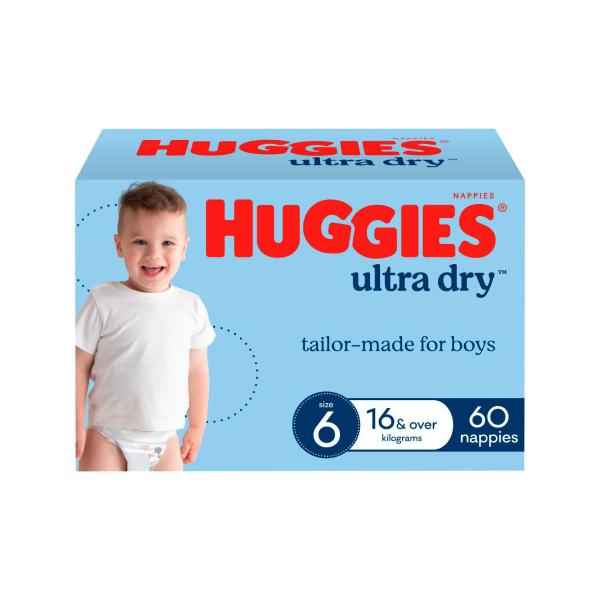 Ultra Dry Nappies Boys Size 6 (16Kg+)
