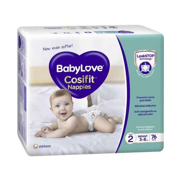 Cosifit Infant Nappies Size 2 (3-8Kg)