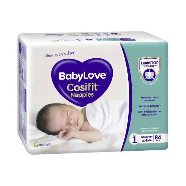 Cosifit Newborn Nappies Size 1 (Up To 5Kg)