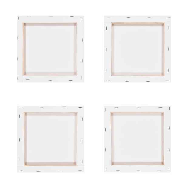 8" x 8" Stretch Canvas, 4 Pack - Anko