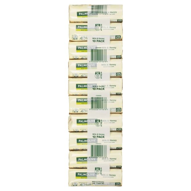 Palmolive Naturals Moisture Care Bar Soap, Milk & Honey - 10 Pack