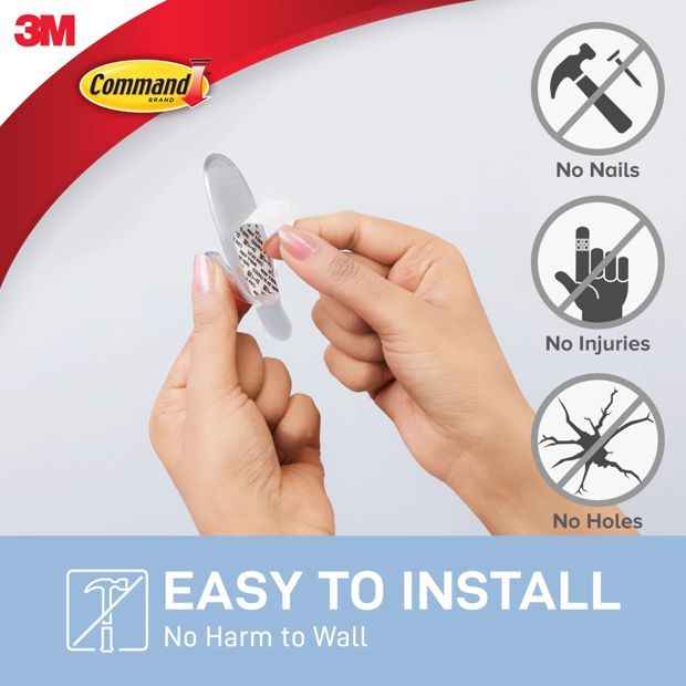 3M Command Medium Hooks - Clear