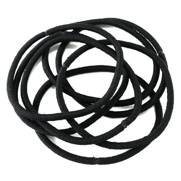 8 Pack Black Thick Super Stretchy Elastics