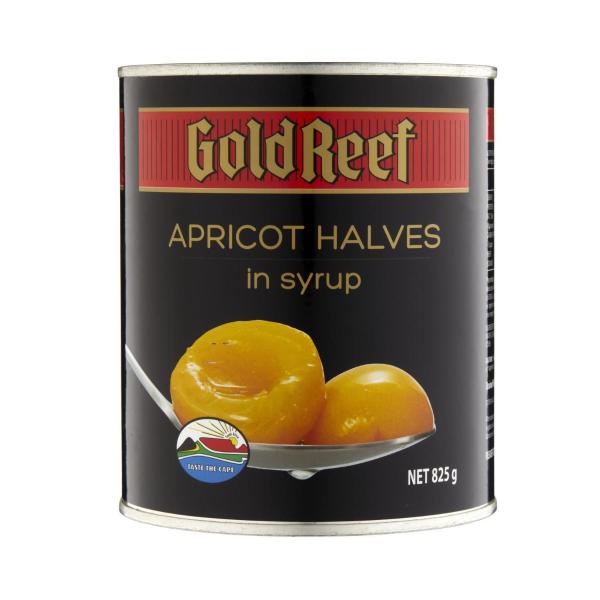 GOLD REEF APRICOT HALVES IN SYRUP 825G