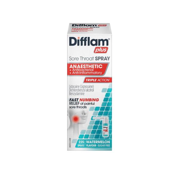 DIFFLAM PLUS ANAESTHETIC SORE THROAT SPRAY 30ML