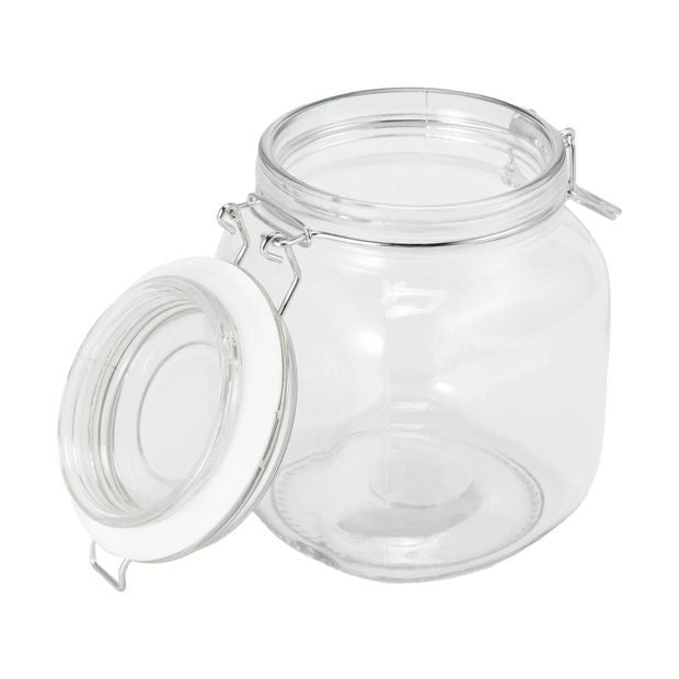 Clip Glass Canister, 1L - Anko