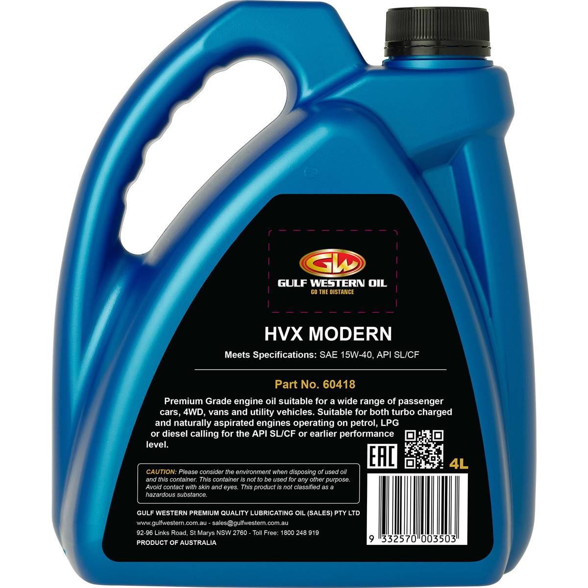 Gulf Western Motor Oil 15w - 40 4l