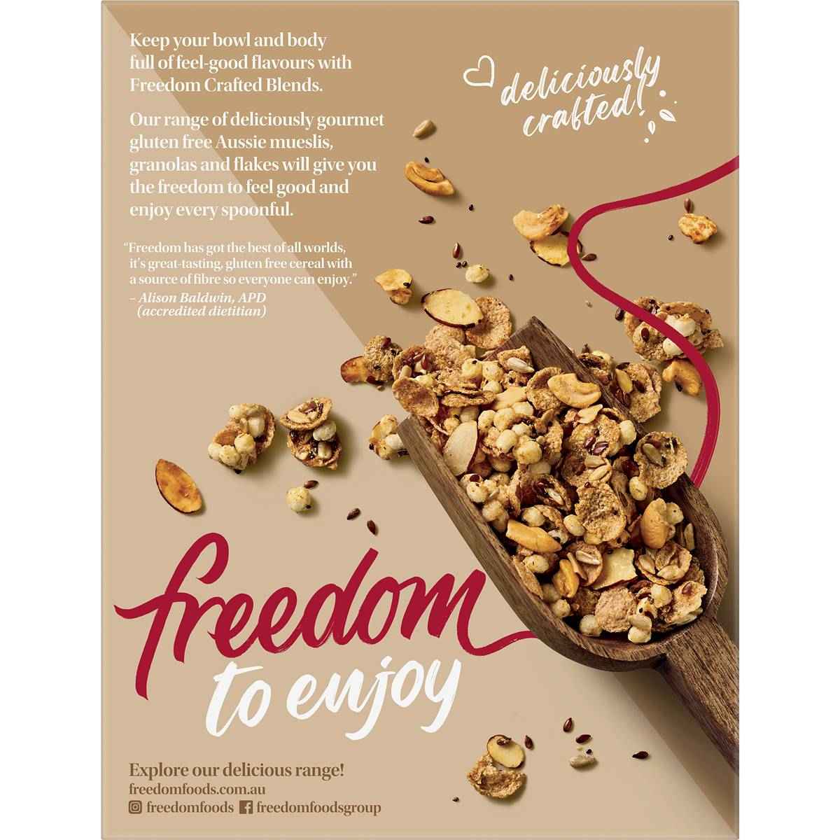 Freedom Honey Nut Granola 400g
