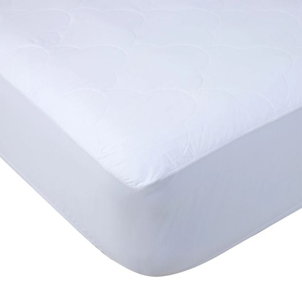 Cotton Filled Fitted Mattress Protector, King Bed - Anko