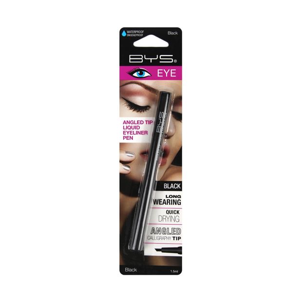 Angled Tip Eyeliner Pen, Black - BYS