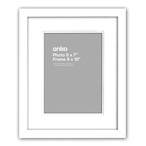 Photo Frame 5" x 7", White - Anko