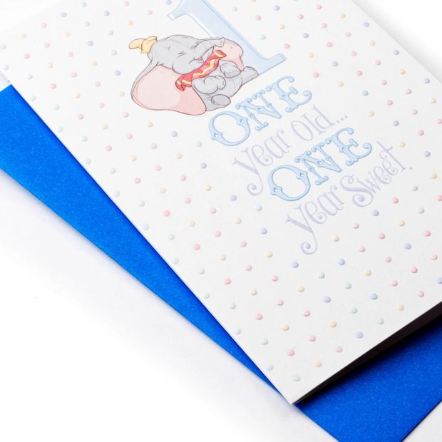 Hallmark Disney Dumbo 1st Birthday Card