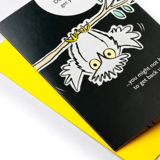 Hallmark Birthday Card - Hanging Owl