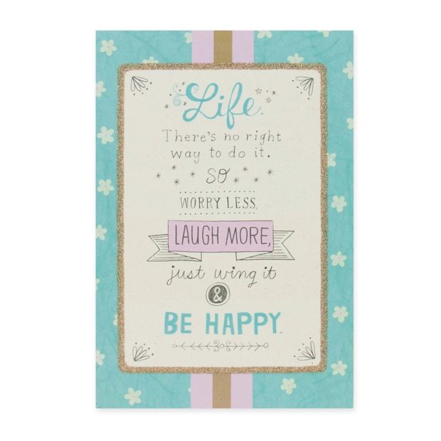 Connections from Hallmark Birthday Card - Worry Less, Laugh More
