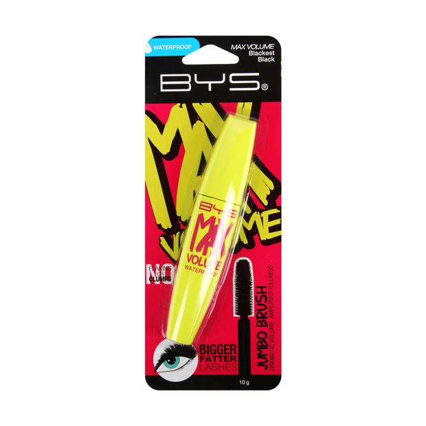 Max Volume Lash Mascara 10g, Blackest Black - BYS