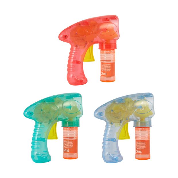 Light Up Bubbles Blaster, Assorted - Anko