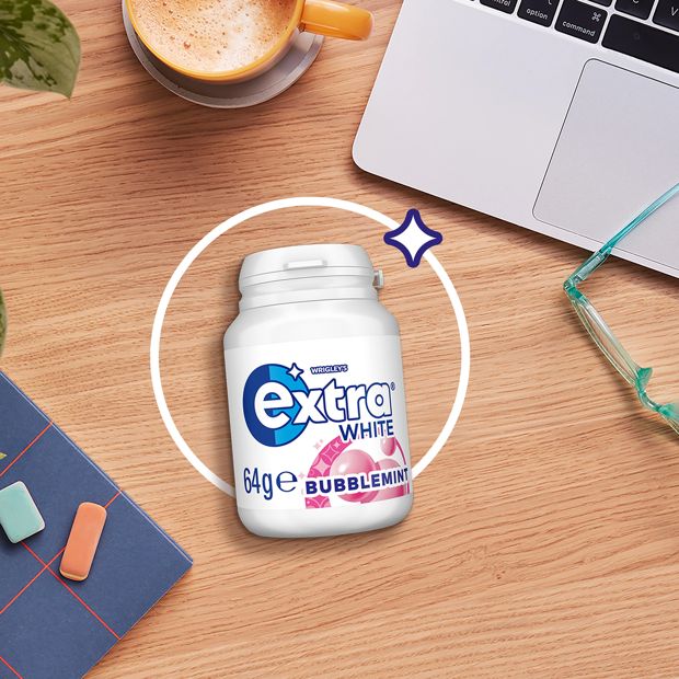 Wrigley's Extra White Sugar Free Bubblemint Bottle - 64g