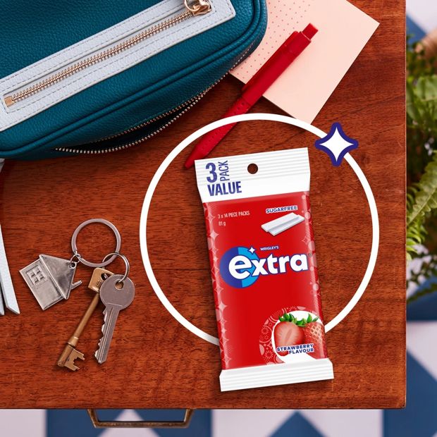 Wrigley's Extra Strawberry Chewing Gum - 3 Pack