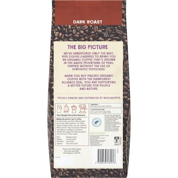 Macro Coffee Beans Peruvian Dark 1kg