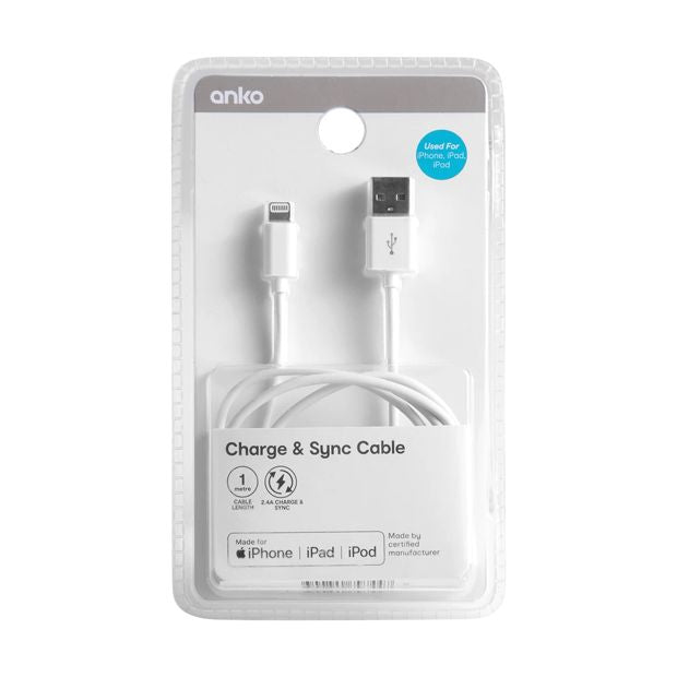 Lightning Cable, 1m - Anko