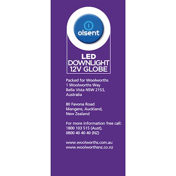 Olsent LED Downlight Globe Gu5.3 6.0W 500Lm Warm White 4 pack