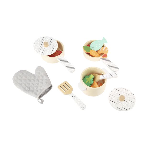 Wooden Pots And Pans Set - Anko