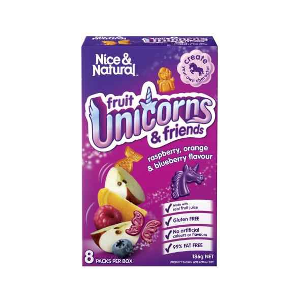 Fruit Unicorn Multipack School Snacks Gluten Free 8 Pack