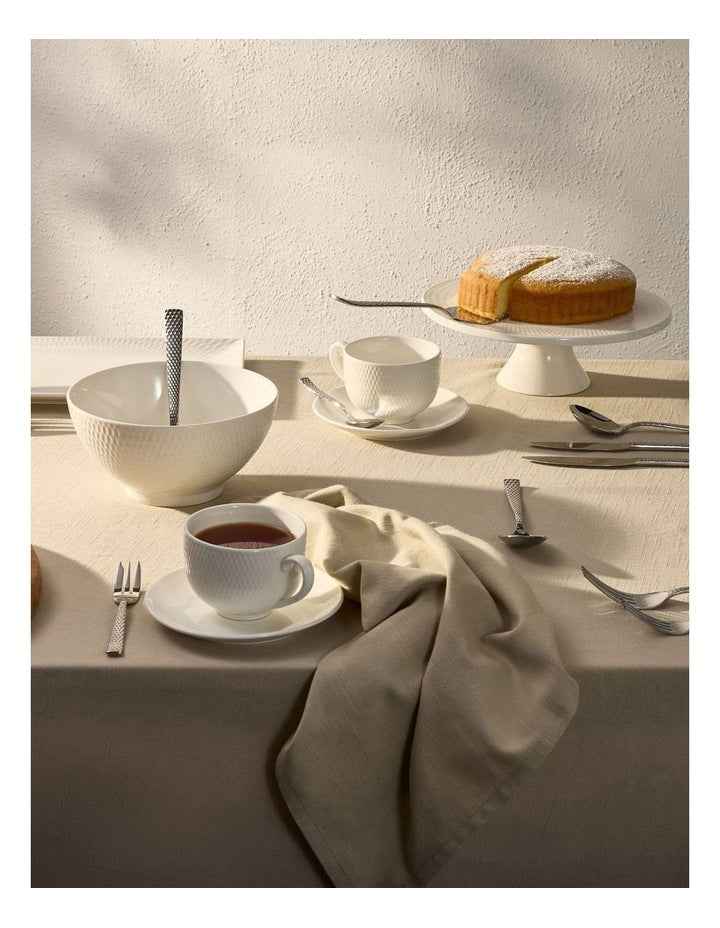 White Basics Diamonds Tea Cup & Saucer Set 260ml