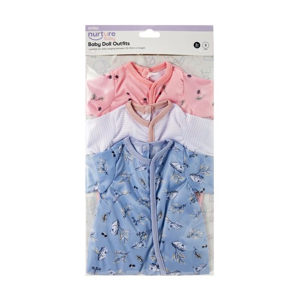 Doll Outfits, 3 Pack - Anko