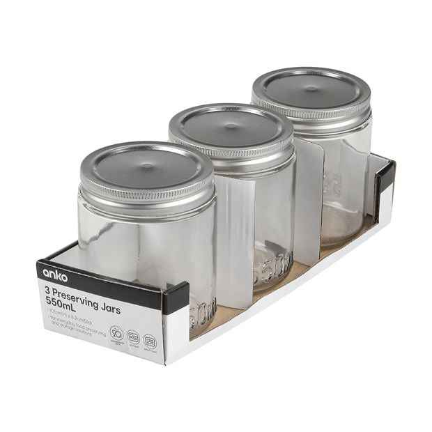 Preserving Jars, 3 Pack - Anko