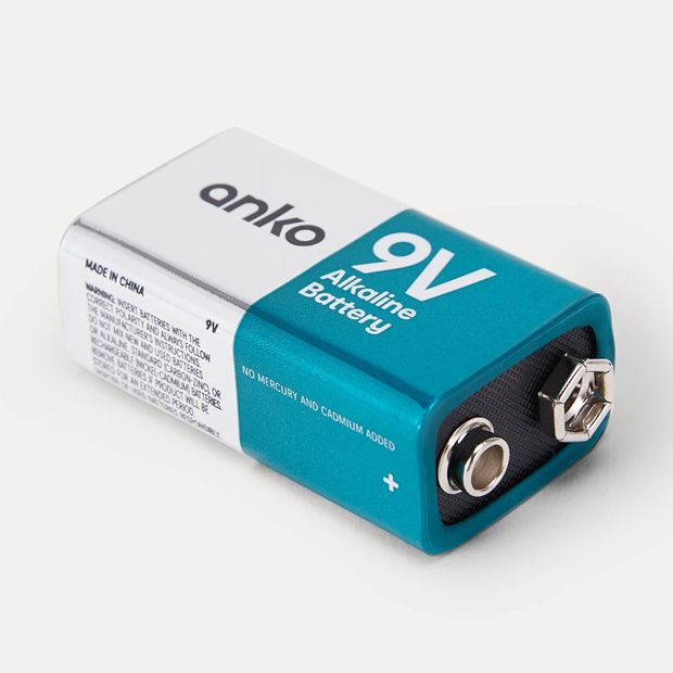 9V Alkaline Batteries, 3 Pack - Anko