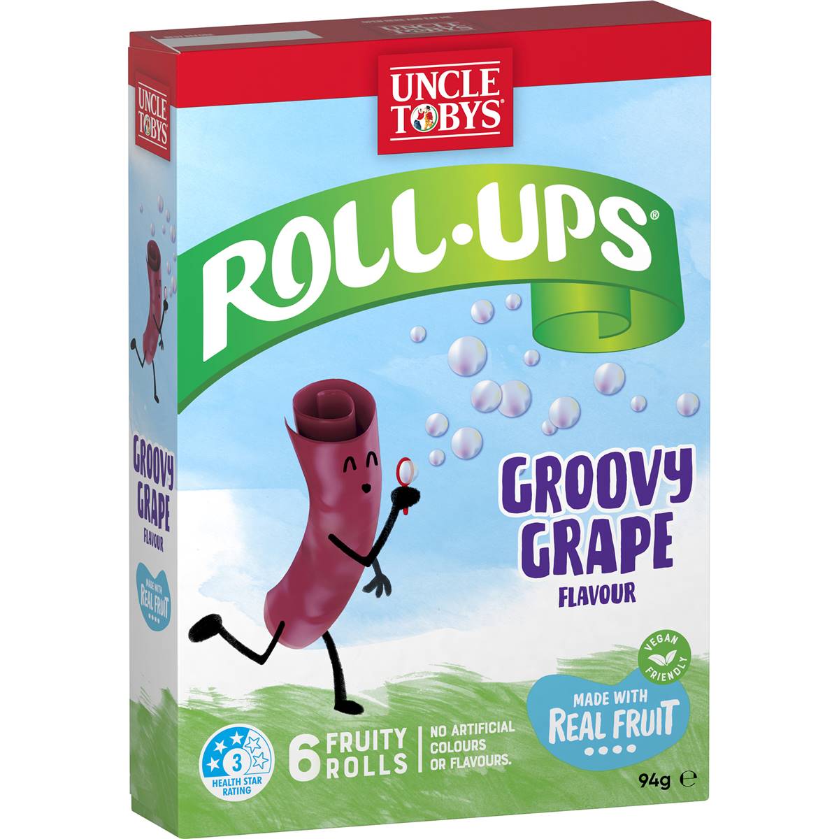 Uncle Tobys Roll-Ups Groovy Grape 6 Pack