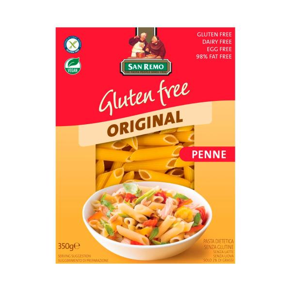SAN REMO GLUTEN FREE PASTA:PENNE:GLUTEN FREE:350 GRAM
