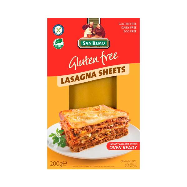 SAN REMO GLUTEN FREE PASTA:LASAGNA::200GRAM