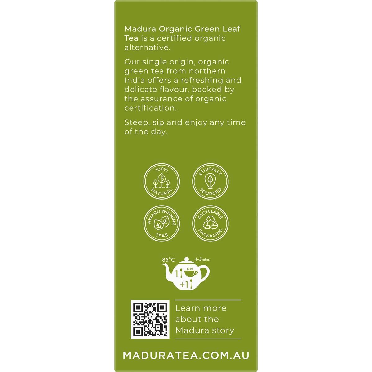 Madura Green Leaf Tea Organic 150g