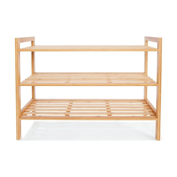 3 Tier Stackable Bamboo Shoe Rack - Anko